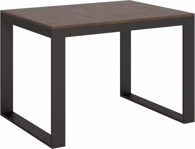 Tavolo da pranzo rettangolare allungabile GIORDANOSHOP in legno e metallo marrone, L/P/H: 120-224 x 90 x 80 cm – 1