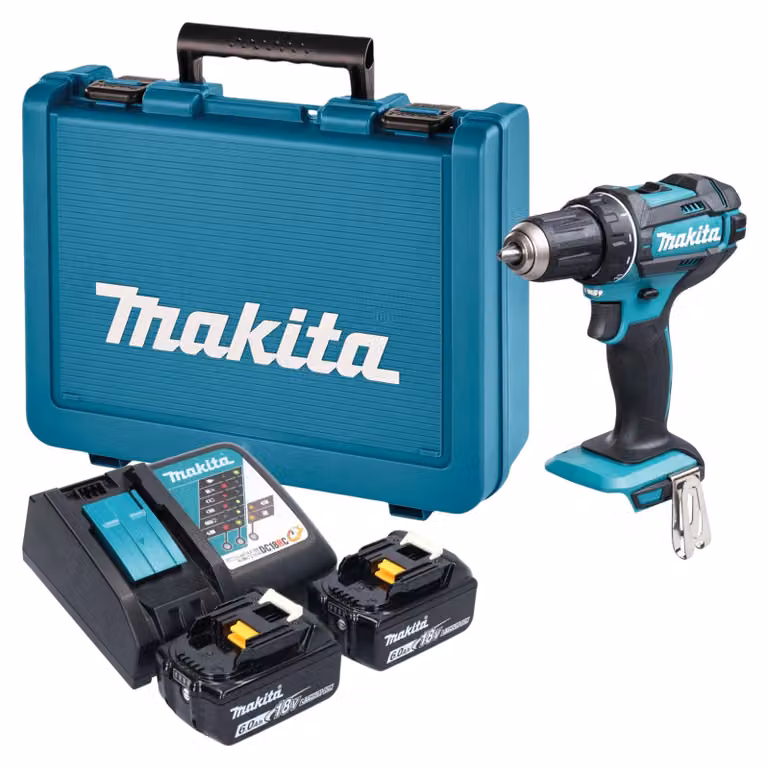 Trapano avvitatore a batteria Makita DDF 482 RGE 18 V 62 Nm + 2 batterie da 6,0 Ah + caricabatterie + valigetta