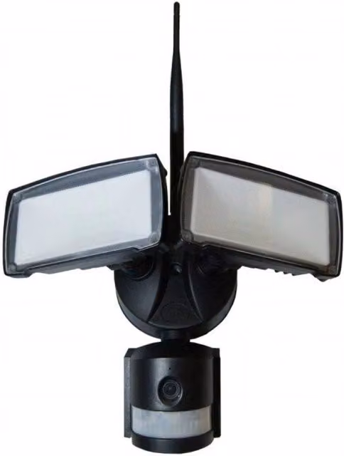 Farelight LED V-TAC da 18 W con telecamera WiFi, colore nero, luce bianca fredda 6000K