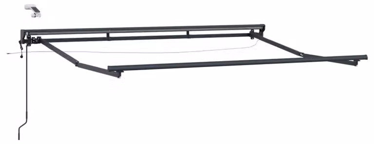 Telaio tenda elettrica con LED Antracite 3,5 x 2 m Alluminio