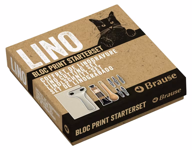 Set di partenza per il taglio del linoleum, composto da 5 utensili