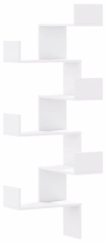 Mensole angolari in legno bianco