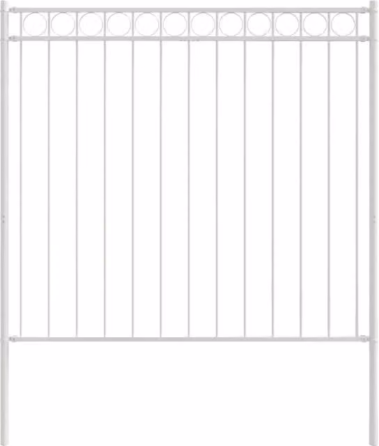 Elemento Recinzione ASSEN Bianco 170 x 200 cm Acciaio CFW4310616