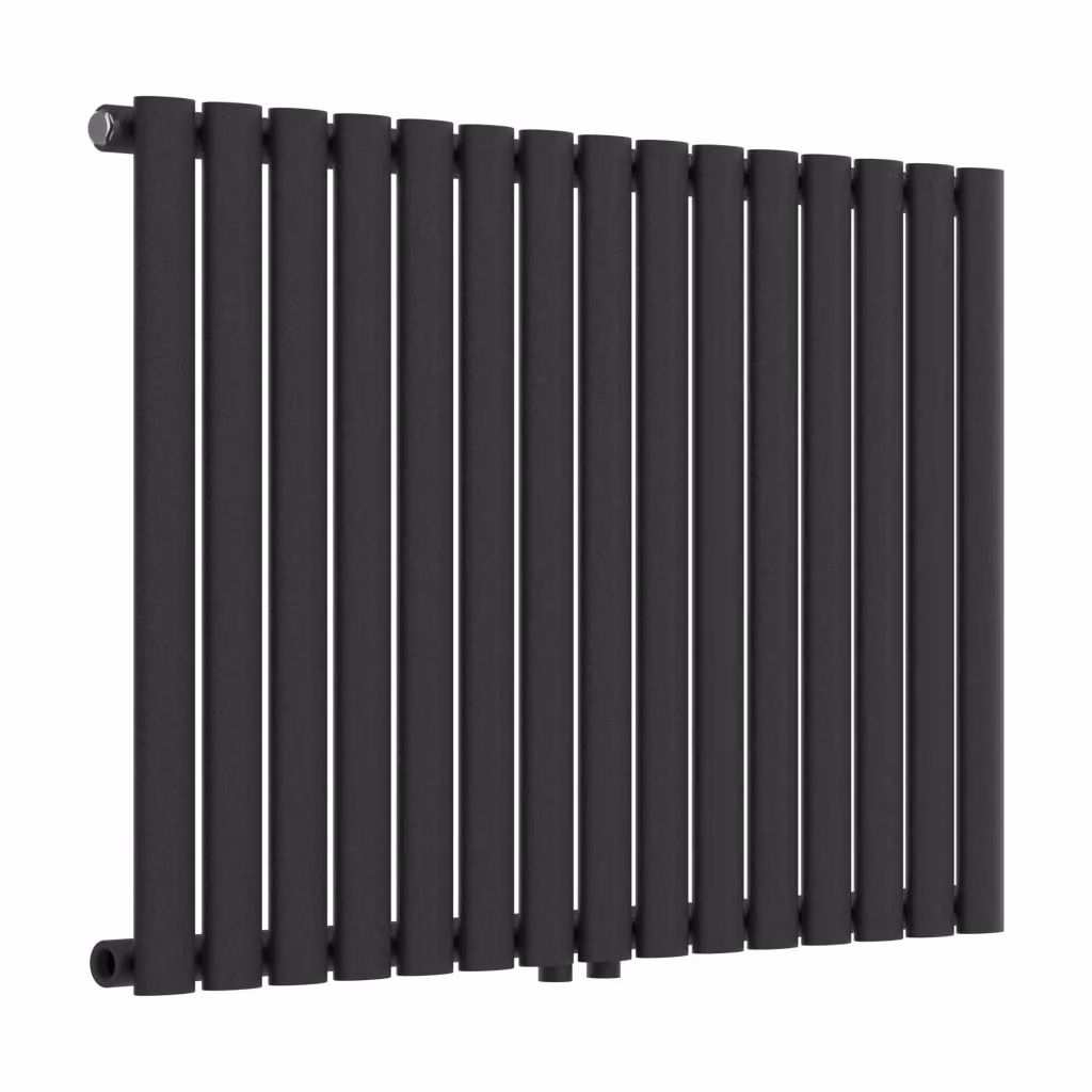 Termosifone a pannello singolo con elementi tubolari nero neu.haus L: 60 cm, H: 90 cm – 2