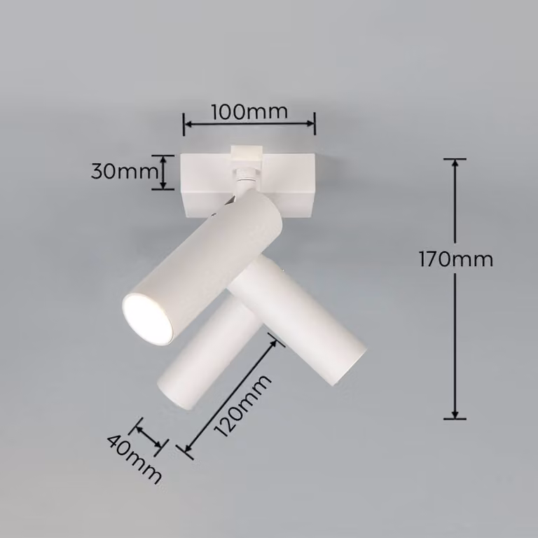 Trio Lighting Faretto da soffitto Dara, lunghezza 46 cm, grigio, metallo, a 3 luci. Dara, Alluminio / Grigio / Zincato, Soggiorno / Sala da pranzo, Metallo, Moderno, Downlight