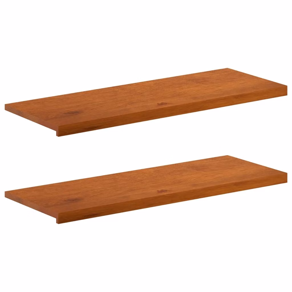 Set di 2 soglie per finestre vidaXL in legno, colore marrone, L 110 x P 40 x H 2 cm – 2
