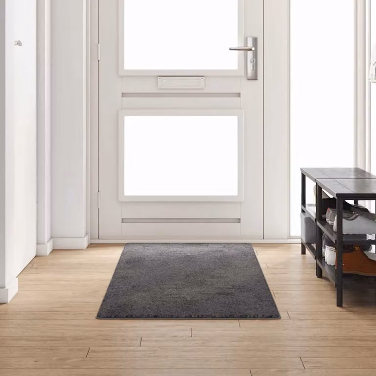 Runner in moquette vidaXL grigio, realizzato in polipropilene con tecnica hand-tufted, L: 250 cm, P: 80 cm