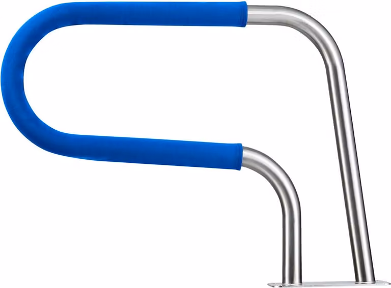 Ringhiera per piscina, 78,8 x 55,8 cm Corrimano per piscina, capacità di carico 100 kg Corrimano per piscina in acciaio inossidabile 304 per impieghi gravosi, manicotto antiscivolo rimovibile, ricchi accessori, per bordi piscina, parchi acquatici e centri