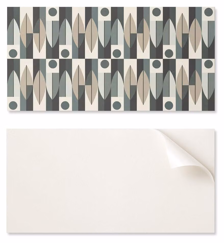 Pannello in vinile autoadesivo con stampa, ideale per il soggiorno, dimensioni 100 x 50 cm, motivo geometrico astratto