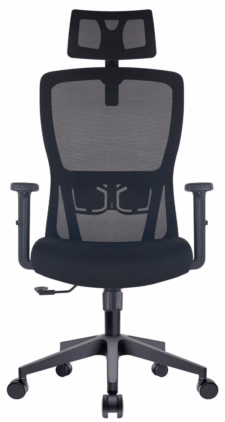 Sedia da ufficio, design ergonomico, regolabile in altezza, nera
