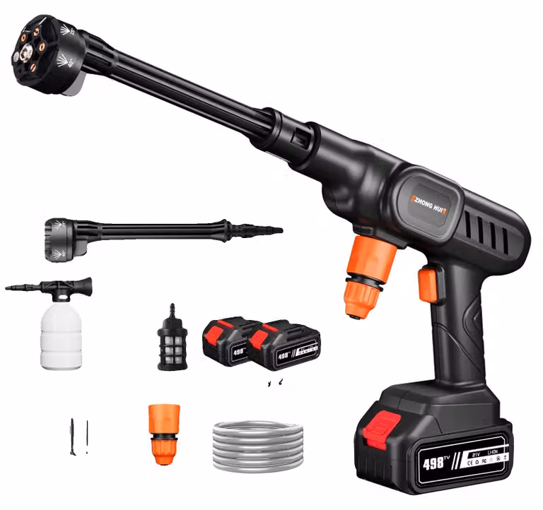 Idropulitrice, ugello multifunzione 6-in-1, batteria ricaricabile, 2 batterie da 10 celle, 2 batterie da 10 celle