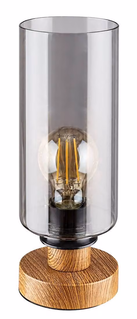 Lampada da tavolo moderna con base in rovere E27 Tanno 74120 Rabalux