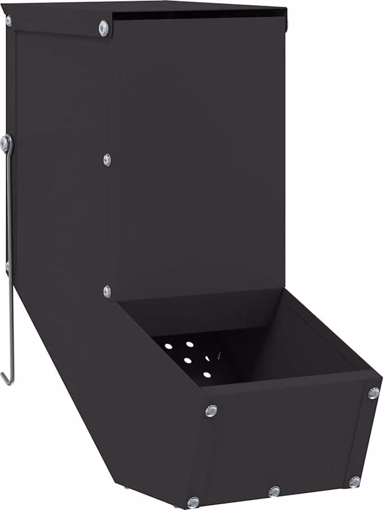 Mangiatore per conigli Nero 12,5 x 26 x 28,5 cm
