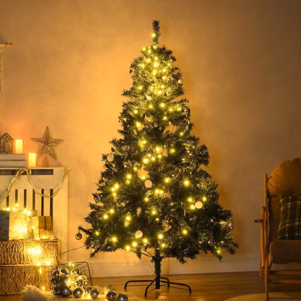 Albero di Natale – Albero di Natale artificiale – 180 cm – 745 rami – Struttura in metallo – Adatto per interni ed esterni – Design realistico