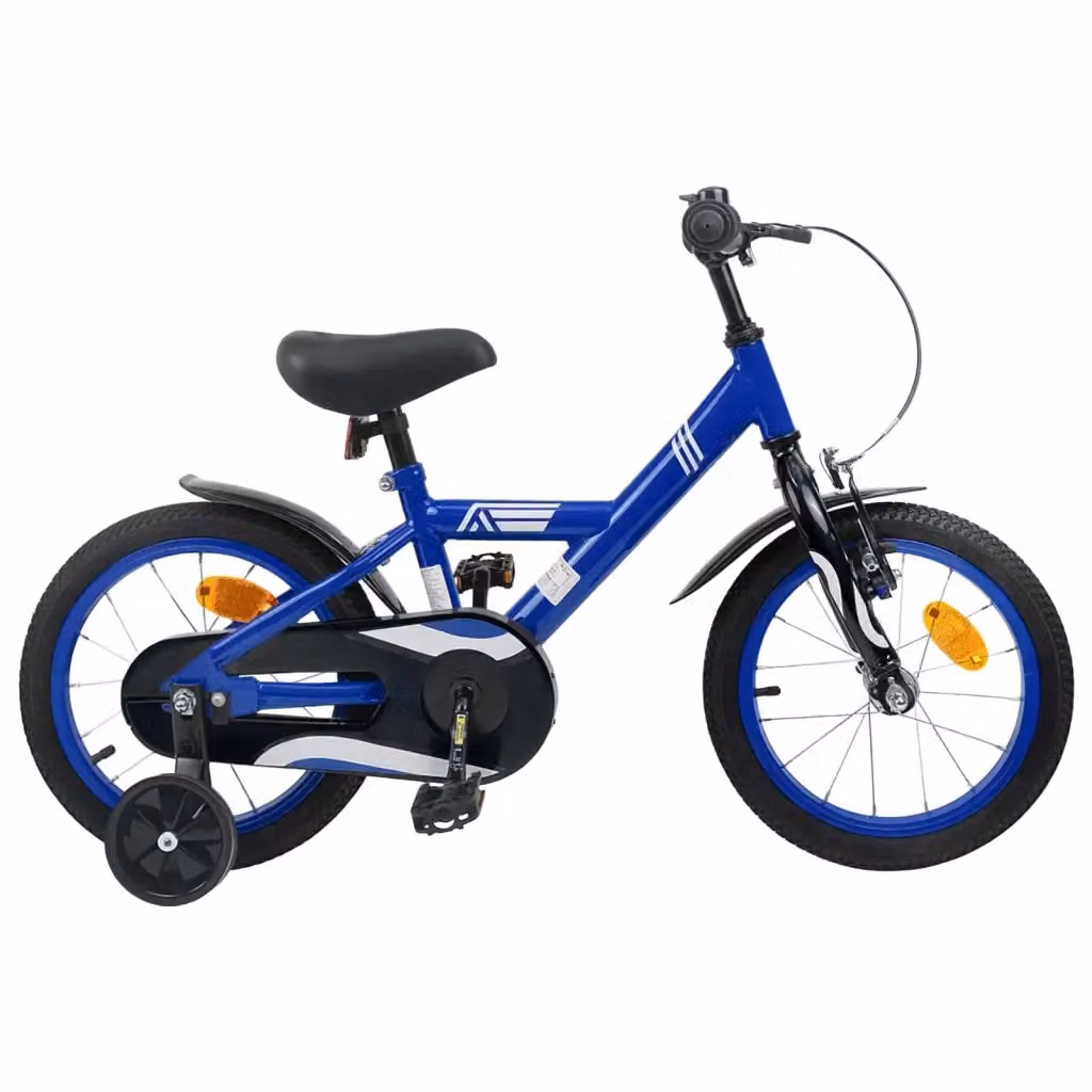 Bicicletta per bambini da 16 pollici in metallo e gomma, colore blu – 2