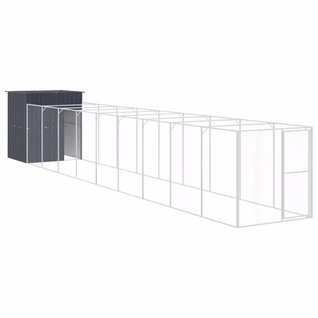 Casetta per cani vidaXL in metallo antracite resistente alle intemperie L/P/H: 165 x 1067 x 181 cm – 2