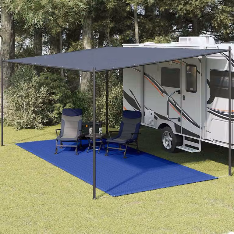 Tappeto da tenda vidaXL blu per giardino e terrazza L: 500 cm, P: 250 cm