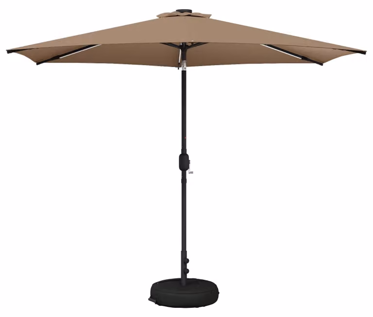 Parasol da Giardino con Luci LED 300 x 300 cm Poliestere