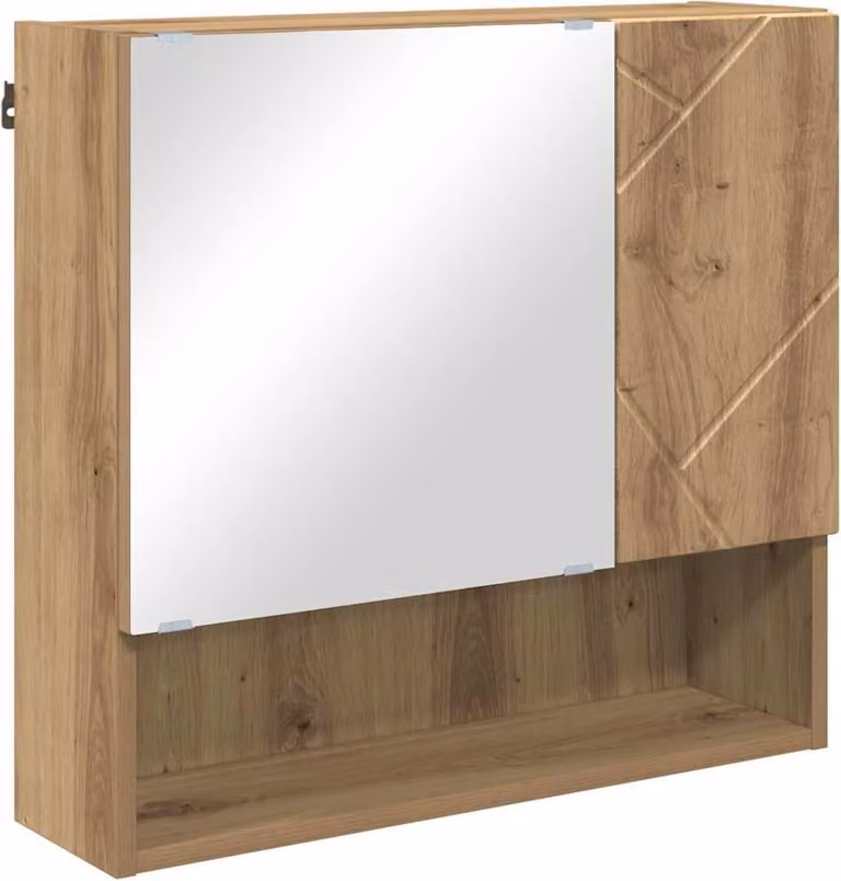 SYFAX™ Mobiletto per specchio Rovere artigianale 59 x 17 x 55 cm