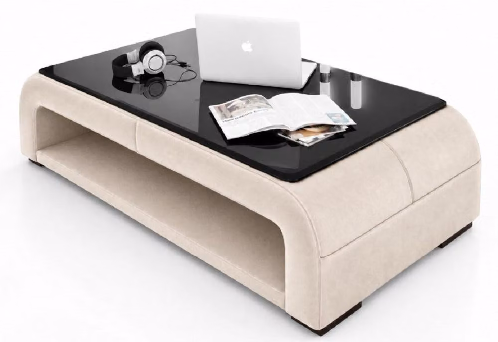 Ledertisch Couchtisch Glastisch Sofa Beistell Tisch Tische Couchtische Leder