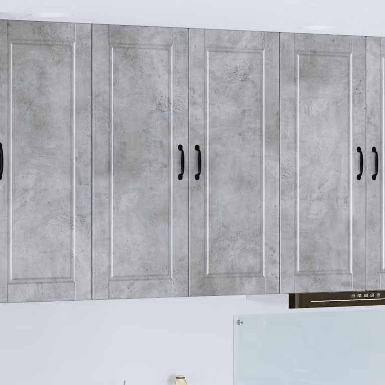 vidaXL Armadietto a muro PORTO moderno in MDF Grigio cemento L: 80 cm, P: 31 cm, H: 100 cm