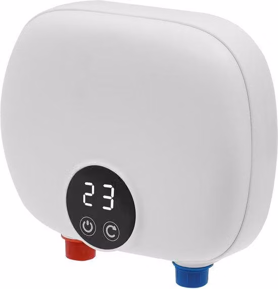Scaldabagno elettrico portatile a flusso continuo da 5500 W con display LED - Mini scaldabagno
