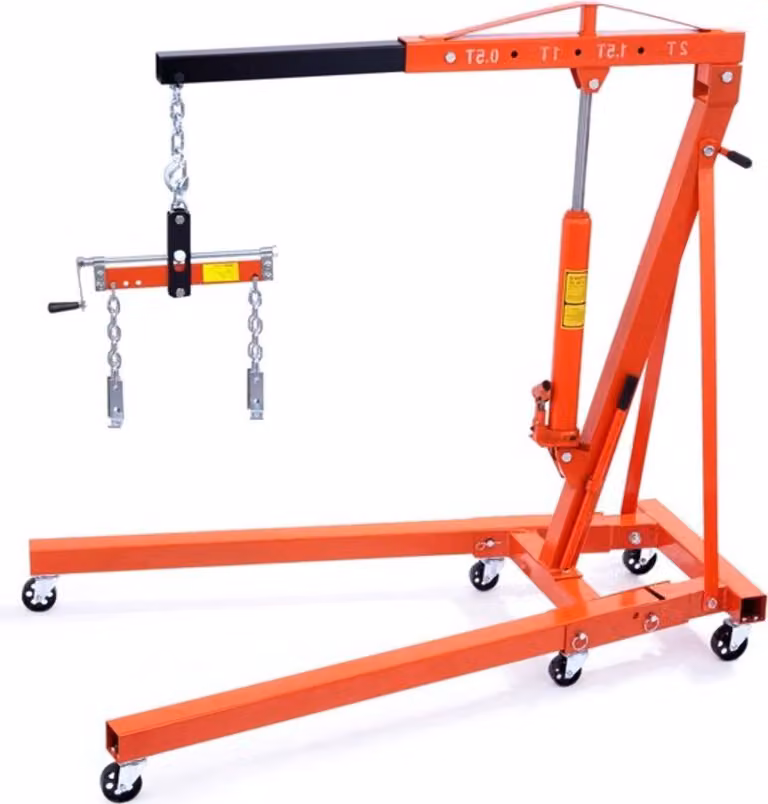 Gru da officina ribaltabile – Gru idraulica per motori – Gru per blocchi motore – Gru da garage – Cric per motori 680 kg – Supporto per motori – Sollevatore da officina
