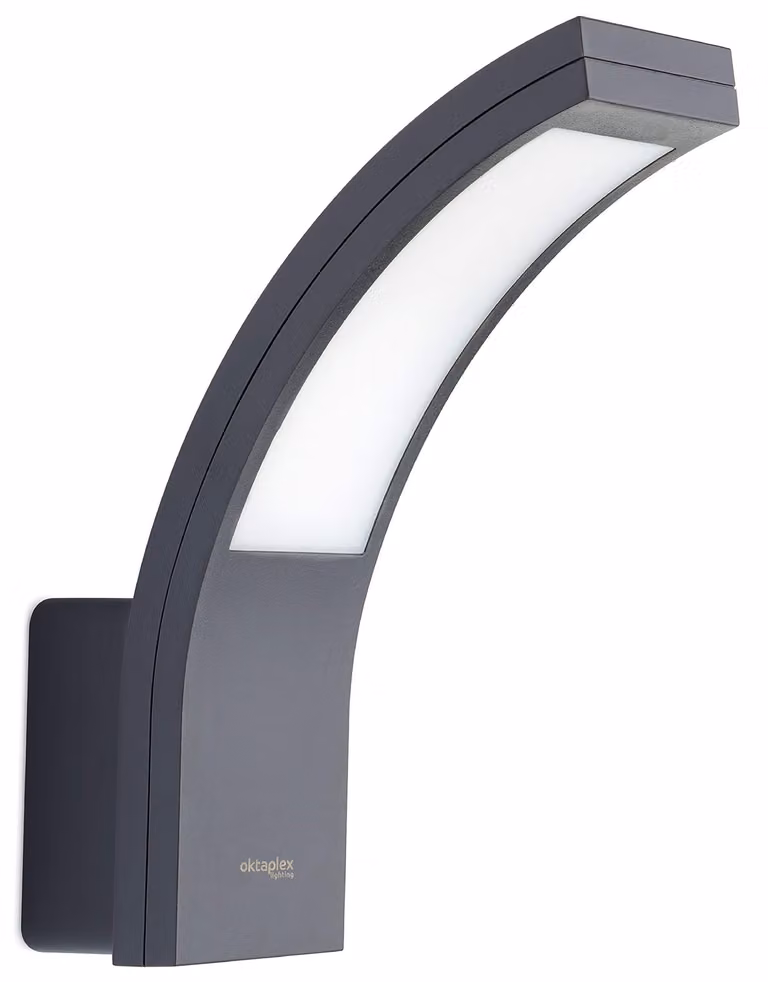 Lampada a parete LED Rio, 10W, luce bianco caldo 3000K, colore antracite, grado di protezione IP54