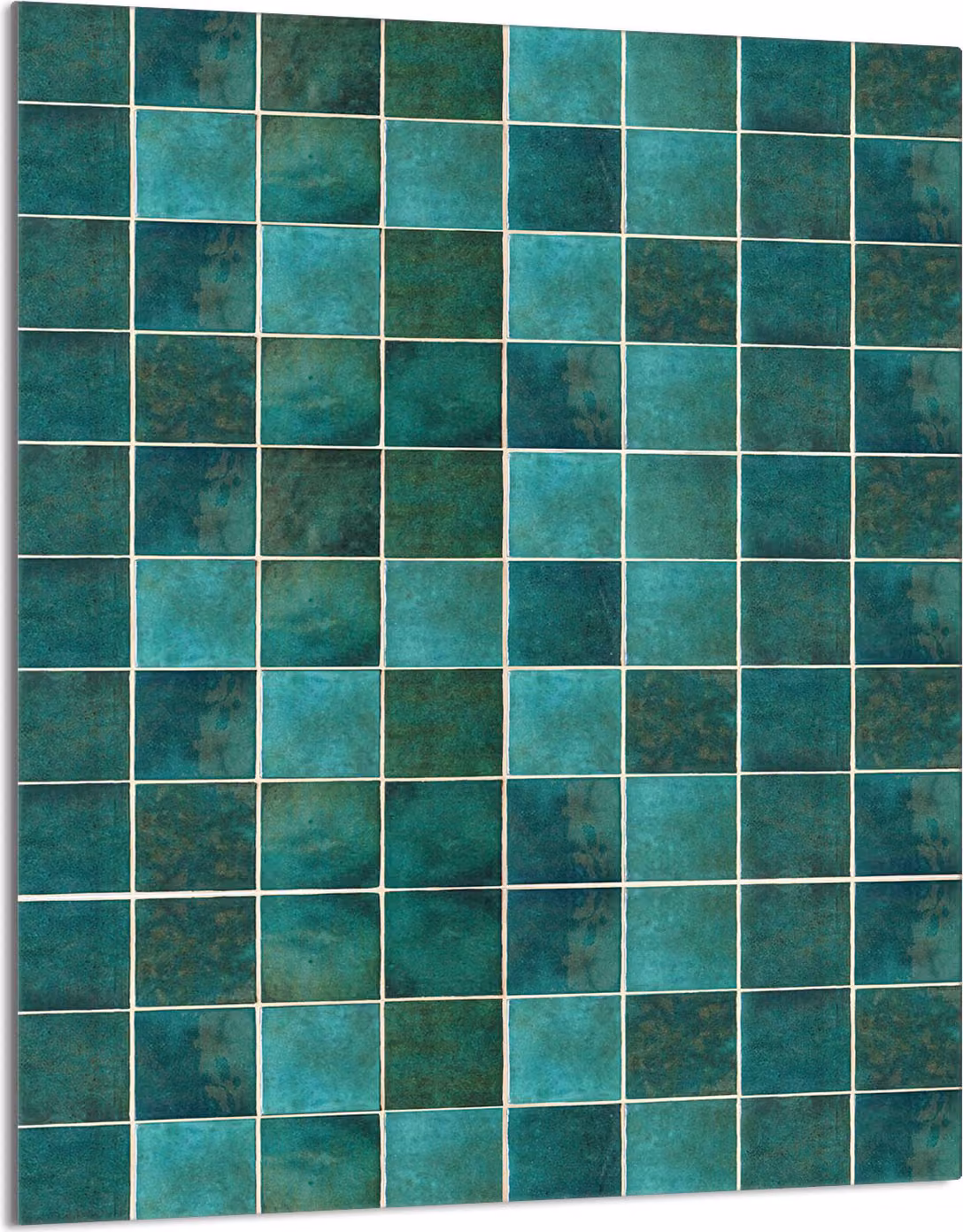 Piastra di copertura del piano cottura 40x52 Coperchio del piano cottura in Vetroceramica Paraspruzzi Piatto in vetro Tagliere decorativo, piastrelle turchesi
