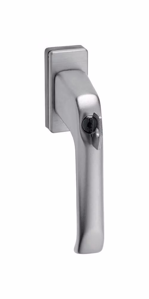 Maniglia per finestra 1003/2035 in alluminio F2/nickel color argento 35 mm con serratura EDI