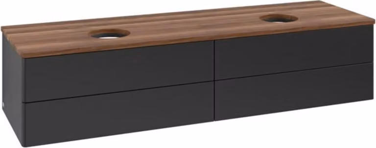 V&B Mobiletto senza struttura frontale, con illuminazione Antao 160x50cm, WBP colore w. wal, bla m Lac