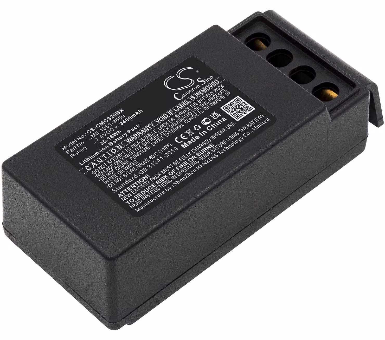 TECHTEK Batteria compatibile con [Cavotec] MC-3, MC-3000 sostituisce M5-1051-3600