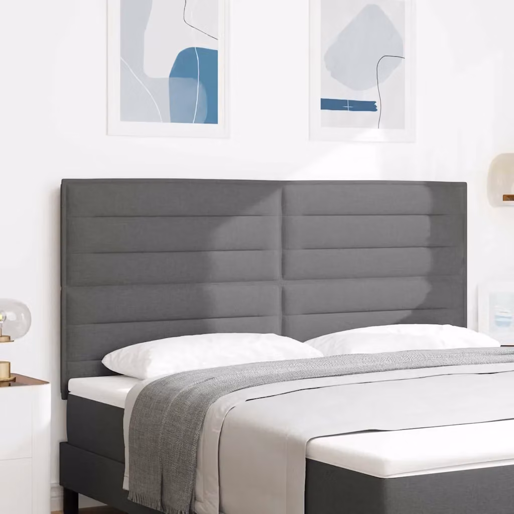 Testiera per letto con illuminazione LED vidaXL in tessuto grigio, Larghezza: 180 cm