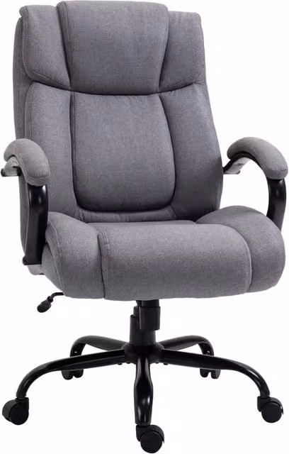 Sedia da ufficio ergonomica moderna con braccioli e rotazione a 360 gradi, colore grigio – 1