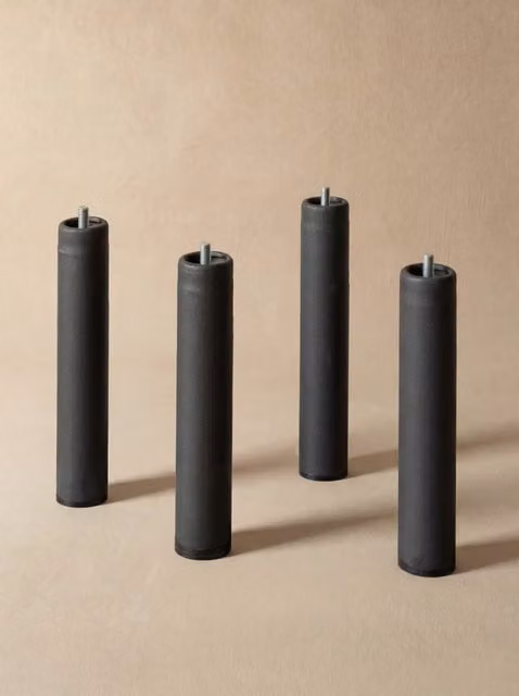 Set di 4 piedini Tor in metallo color antracite da 35 cm Kenay Home