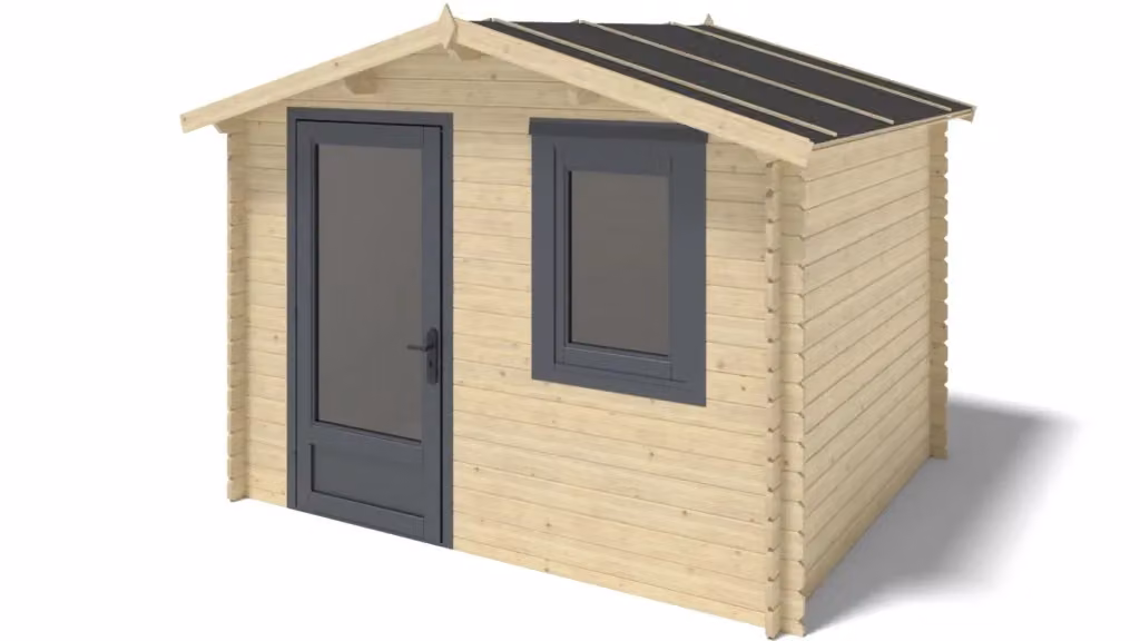 Casetta da giardino in legno ALTANKA modello DOM755 colore marrone L: 300 cm, P: 250 cm, H: 235 cm – 2