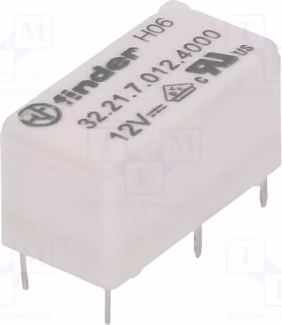 1 relè: elettromagnetico, 6A/250VAC, bobina: 12VDC, modello Mini 32.21.7.012.4000, elettrico