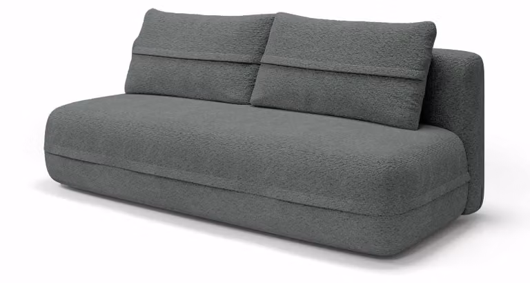 Divano letto Lento Stein, colore grigio cenere