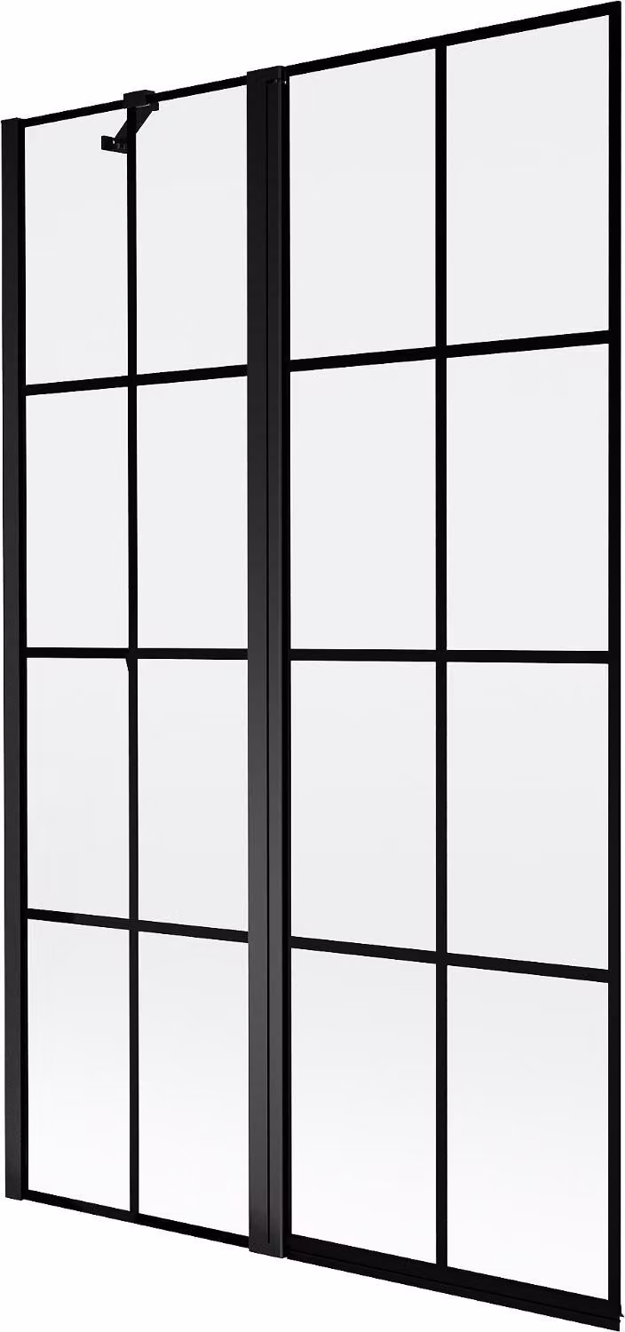 Mexen Mist paratia per doccia a 2 ante, sinistra 110 x 150 cm, griglia nera, nero - 8A9-110-011-70-77-L