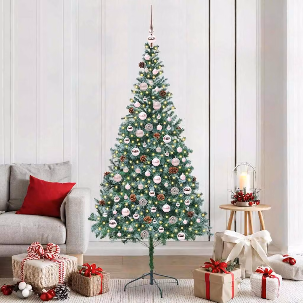 Maison Exclusive - Albero di Natale artificiale, verde, 210 cm, realizzato in PVC e acciaio