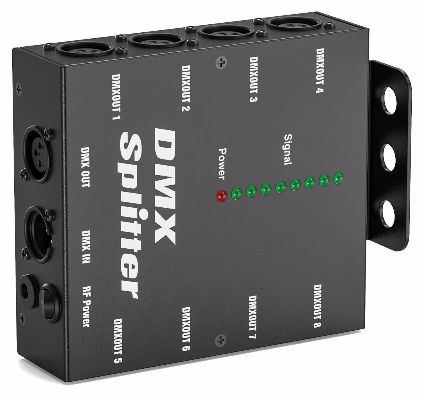 Amplificatore di segnale Mini-DMX512 - Divisore DMX - 8 canali - Connettori XLR - Spina europea