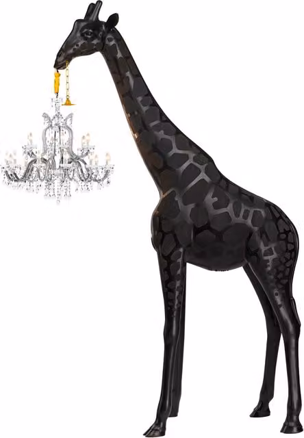 Lampada da terra Qeeboo Giraffe in Love XL multicolore in fibra di vetro e vetro, H: 265 cm, L: 120 cm, P: 40 cm