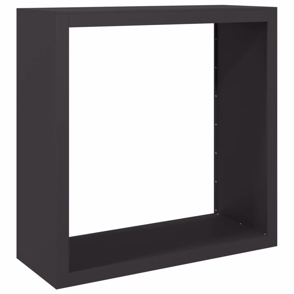 Rastrelliera per Legna da Ardere Nera 100x40x100 cm in Acciaio
