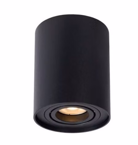 Faretto LED da soffitto - Tubo rotondo - Nero - con attacco GU10 - orientabile - LED spot escluso
