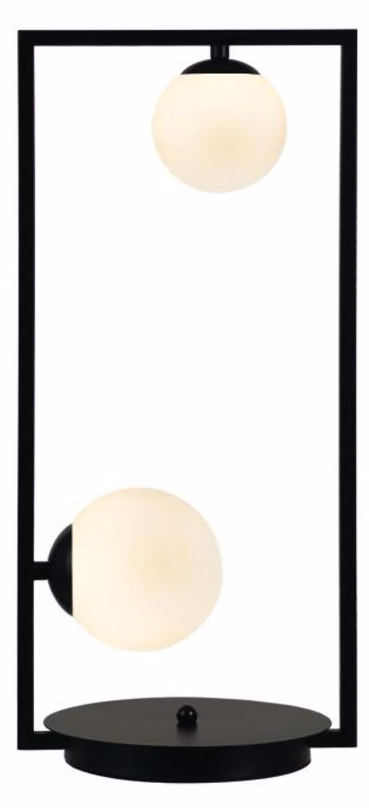 Lampada da tavolo ACA con 2 portalampade G9, nero + bianco, 25x12x54 cm, OD91252TB