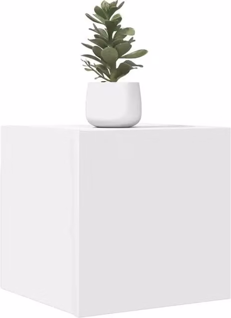 Mobili Porta TV a Parete 4pz-Set di 4 Credenza per TV sospesa Bianchi 30,5x30x30 cm