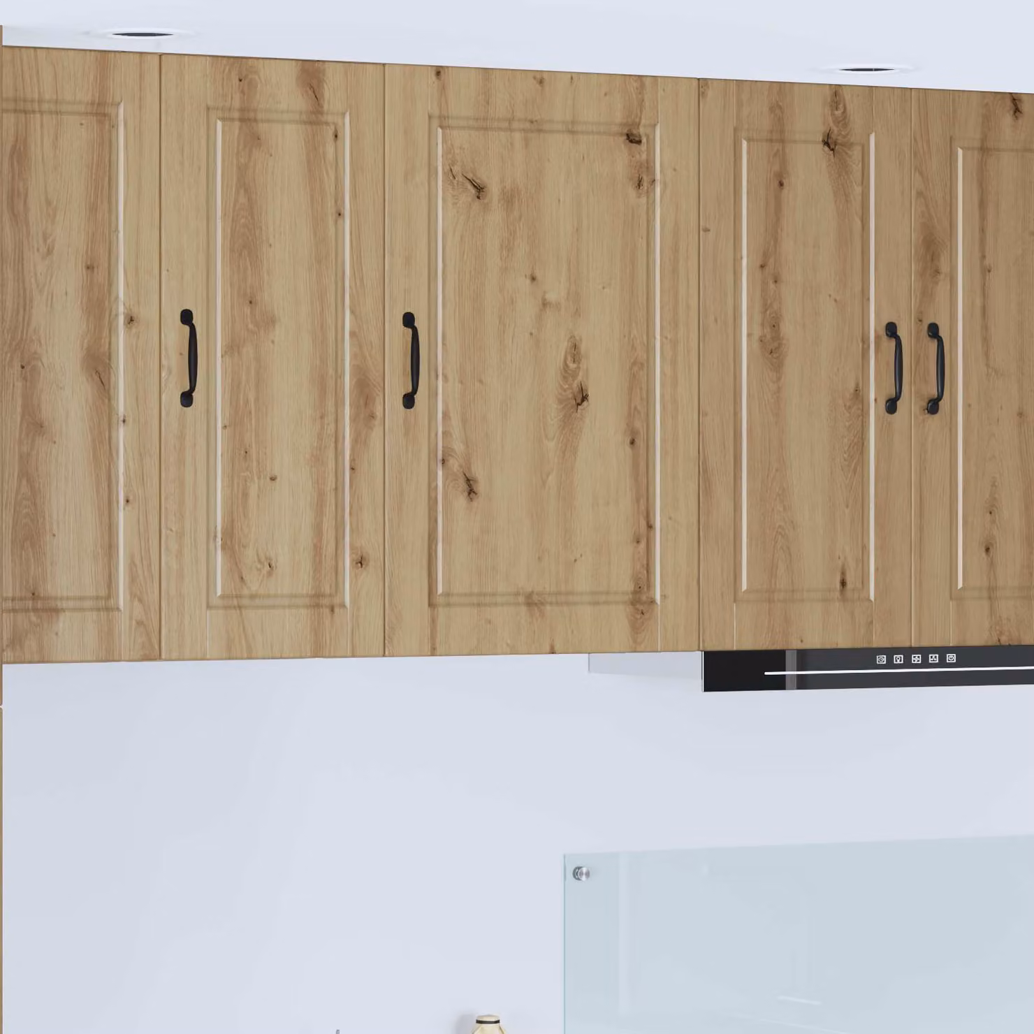 Armadietto a muro moderno vidaXL PORTO in legno marrone con ante a battente L 50 cm, P 31 cm, H 80 cm