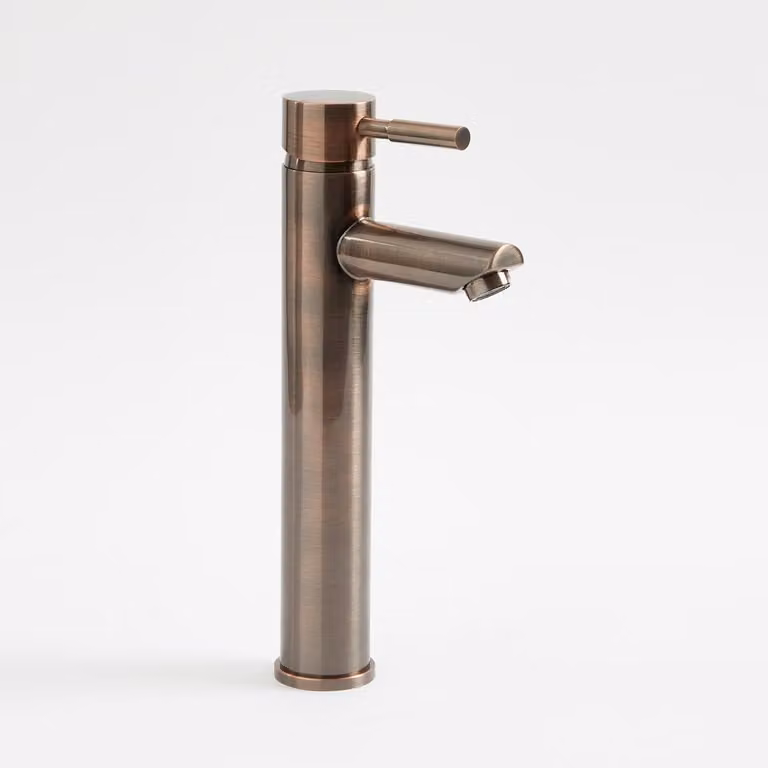 Rubinetto Miscelatore Alto Moderno – Bronzo Spazzolato