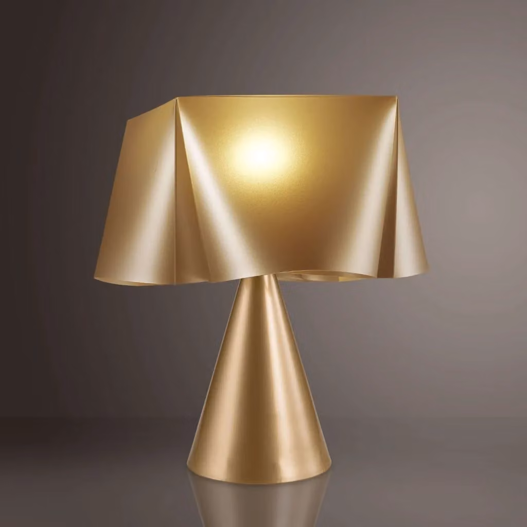 Lampada da tavolo New Gold IPERBRIKO in plastica color oro, L: 28 cm, H: 32 cm – 2