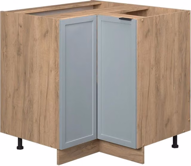 Mobile ad angolo cucina Fame-Line Blu-grigio chiaro/Rovere dorato 80.5 cm senza piano di lavoro Vicco